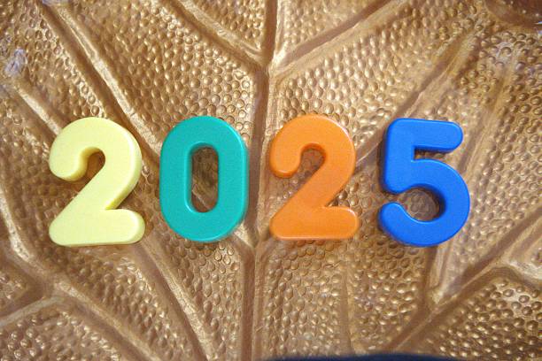 istock 2025 Colorful Numbers on Leaf Pattern Plate – Autumn Concept 2235668125