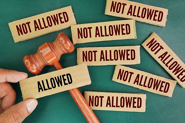 Two words Allowed And Not Allowed. select allowed. past participles of the verb \