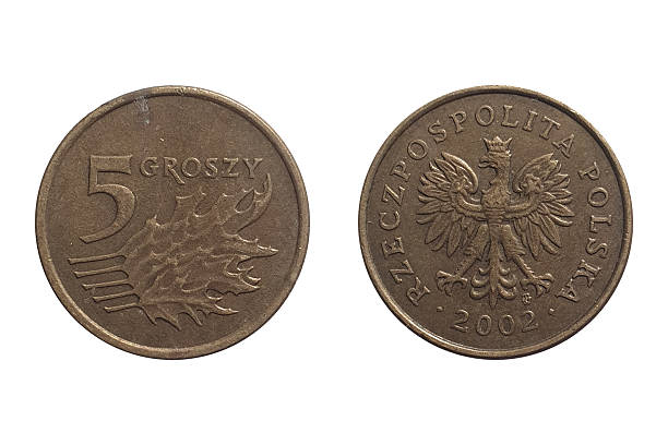 istock Poland 5 groszy coin 2002 on white background 2235678249