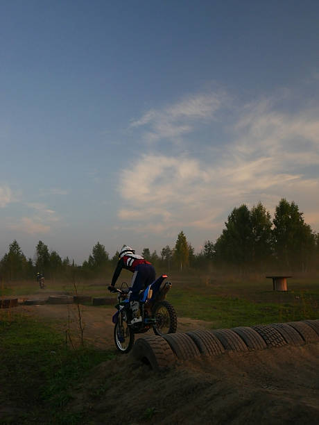 Motocross Rider at Sunset