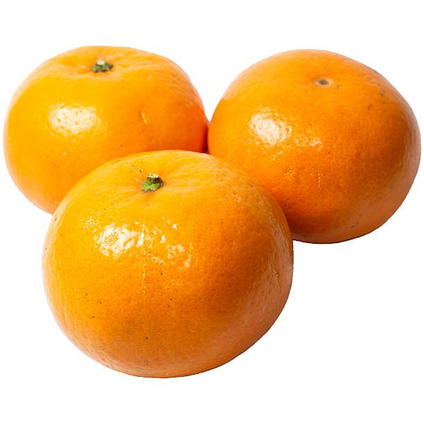 Ripe, juicy oranges isolated on white, perfect for healthy diet and vitamin C boost