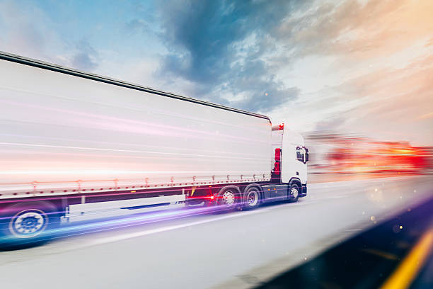 istock Lorry transport on road in Norway 2235689719