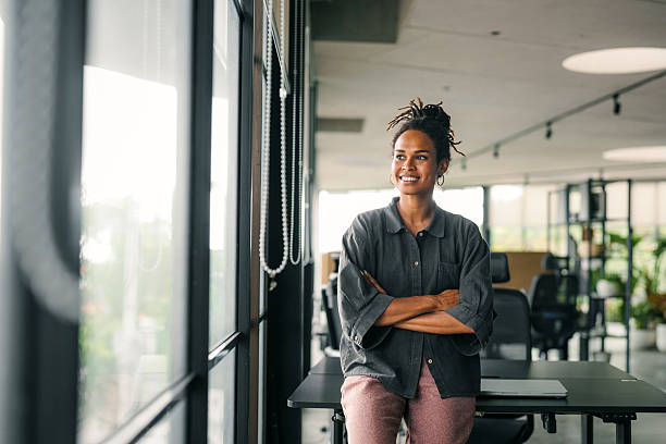 istock Professional business woman, female programmer thinking on online investment or software development 2235690429