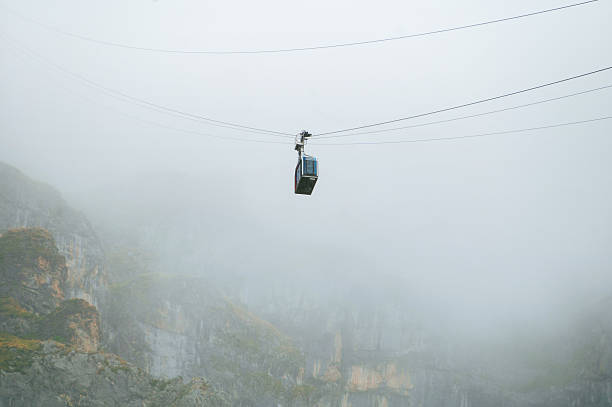 Fuente De cable car in Picos de Europa mountain range. Cantabria, Spain