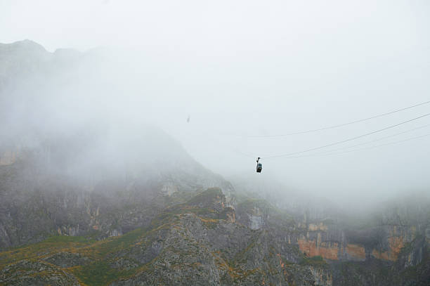 Fuente De cable car in Picos de Europa mountain range. Cantabria, Spain