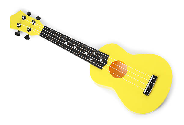 istock One ukulele isolated on white, top view. String musical instrument 2235695238