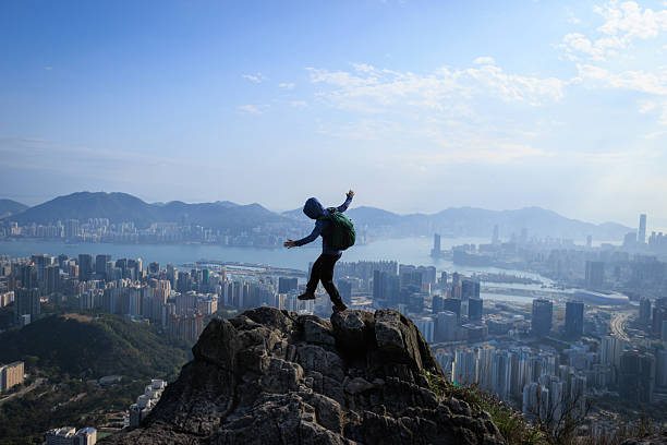 istock Walking on the mountain cliff edge in Hong Kong 2235699206
