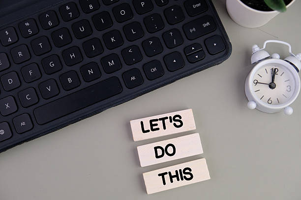istock Motivational quotes inscription on a tag Lets do this 2235699379
