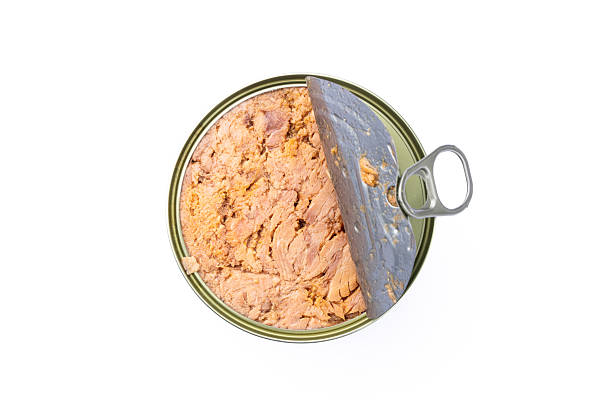 istock Canned tuna in brine isolated on white background 2235704913