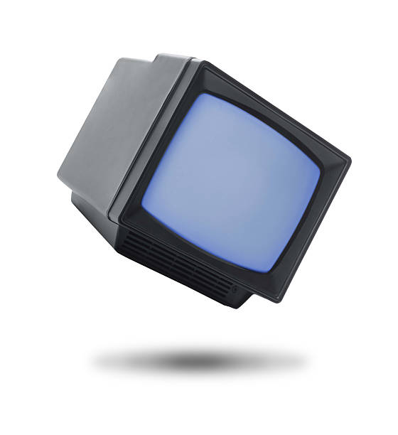 istock Retro TV set in air on white background 2235711786