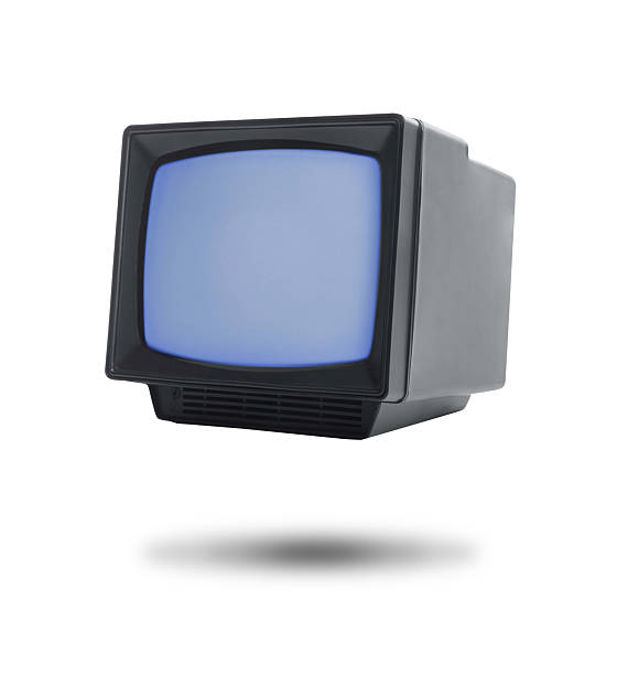 istock Retro TV set in air on white background 2235711814