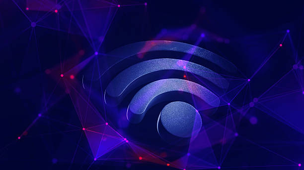 istock WiFi composited in red and blue coloured futuristic plexus environment. Web and internet security concept. 2235713970