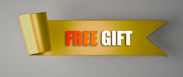 istock Gold ribbon with FREE GIFT word 2235717941