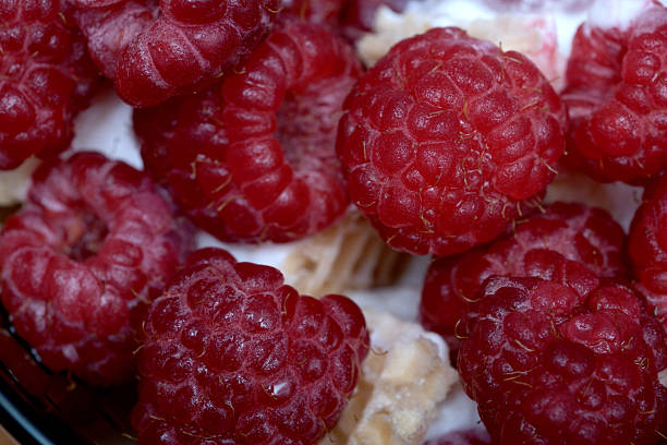 istock Fresh raspberries in a delightful dessert bowl 2235719854