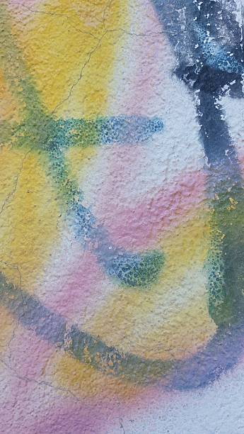 istock Paint and spray paint details on the wall background 2235720731