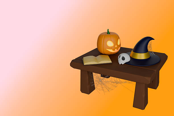 istock a collection of Halloween-themed items, including a glowing jack-o'-lantern 2235720732