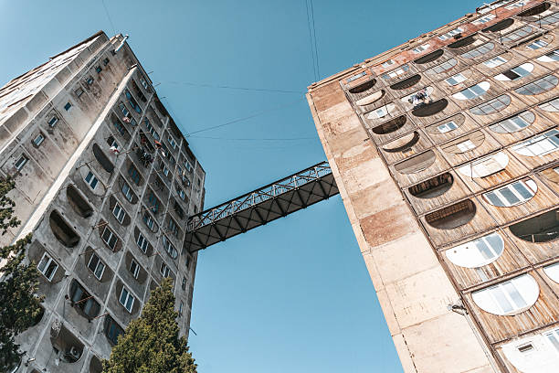 istock Soviet Brutalist Bridge Buildings in Tbilisi Nutsubidze Plateau 2235734478