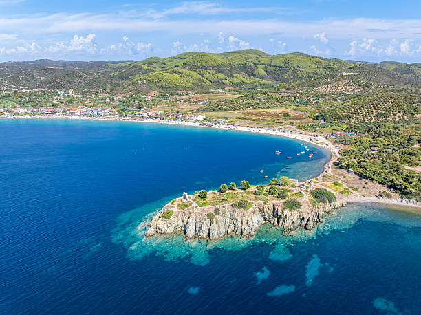 istock Toroni beach and Likithos Castle ruins in Halkidiki 2235737118