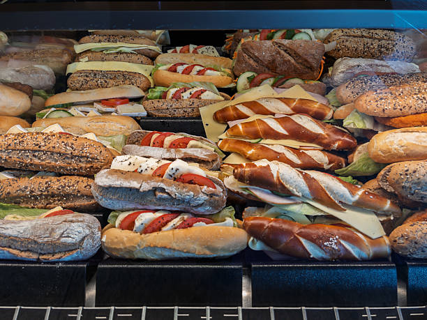 istock Assorted Gourmet Sandwiches Displayed in Deli Case 2235737957
