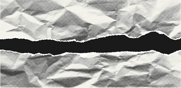 illustrations, cliparts, dessins animés et icônes de fond en papier déchiré avec effet de demi-teinte - déchiré