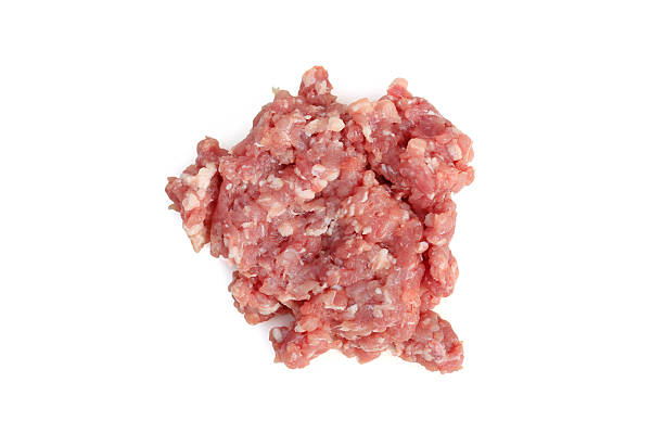 istock Finely chopped pork isolated on white studio background. 2235743350