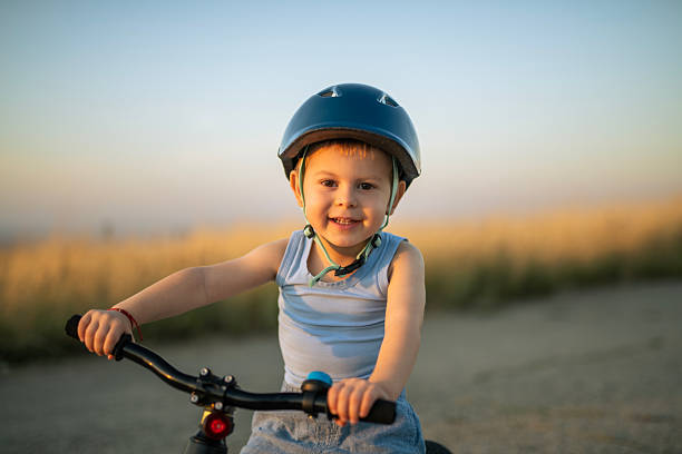 istock Portrait of a charming little cyclist. 2235748114