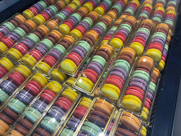 French colorful macarons