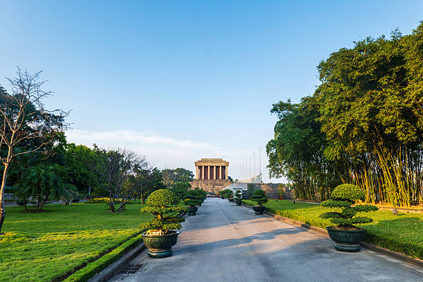 Ho Chi Minh Mausoleum in Hanoi, Vietnam. It's the resting place of Vietnamese revolutionary leader and President