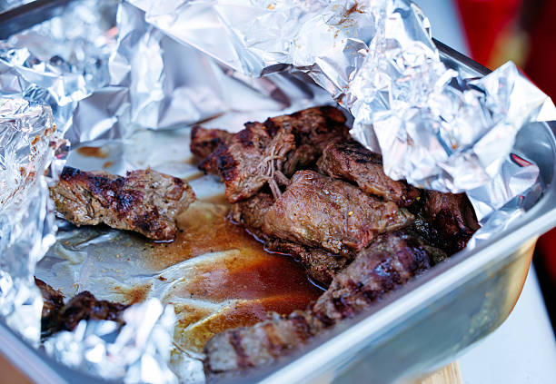 Juicy grilled beef medallion isolated on white