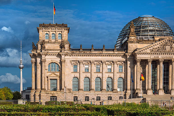 istock Reichstag Building and TV Tower in Berlin Under a Vibrant Sky 2235761063