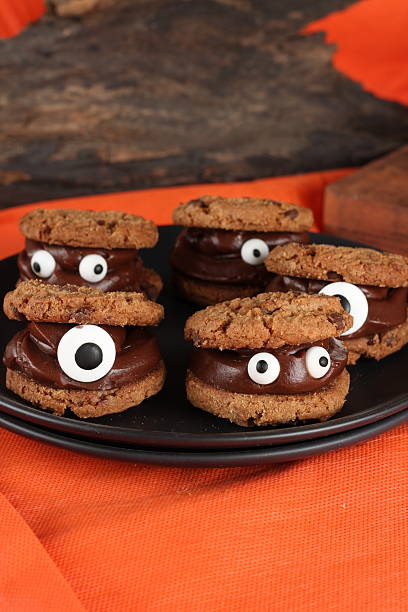 istock sweets and fruits decorated for Halloween party 2235764192
