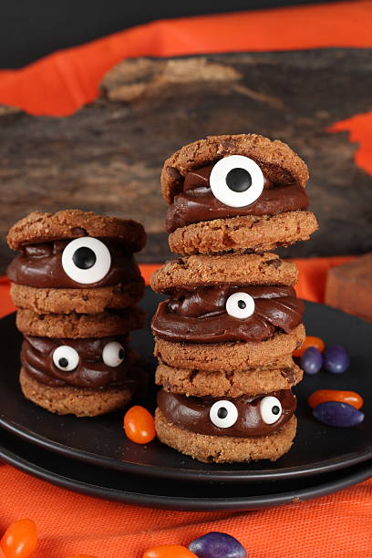istock sweets and fruits decorated for Halloween party 2235764727