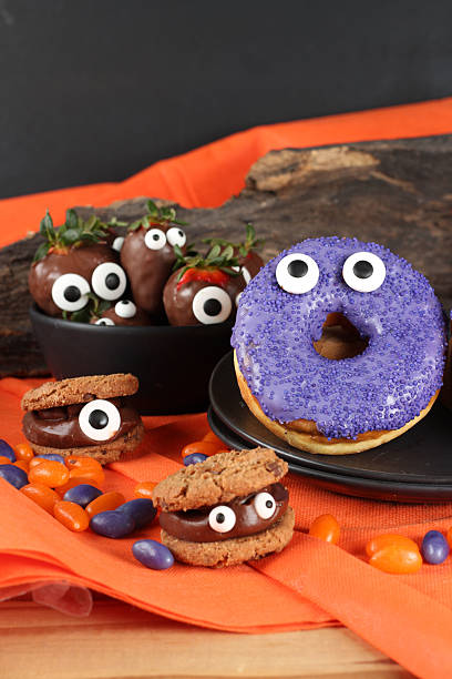 istock sweets and fruits decorated for Halloween party 2235765258