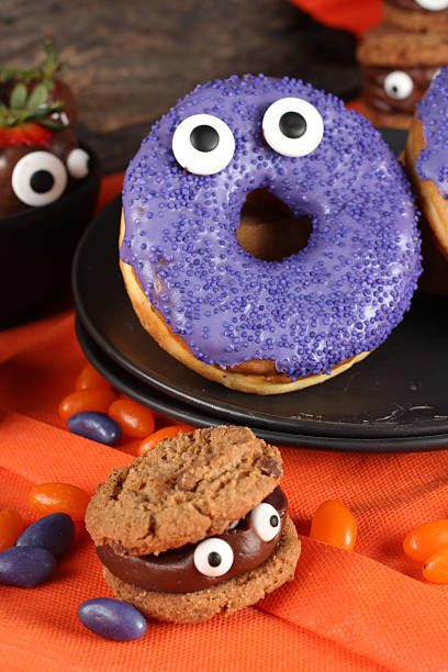 istock sweets and fruits decorated for Halloween party 2235765259