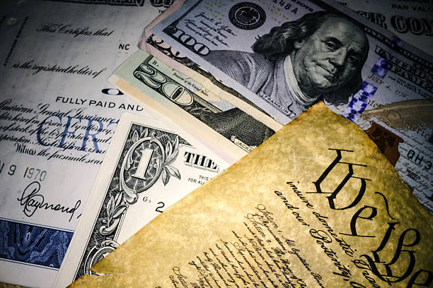 istock Finance background. Stock, share, bill, money, Dollar. 2235765537