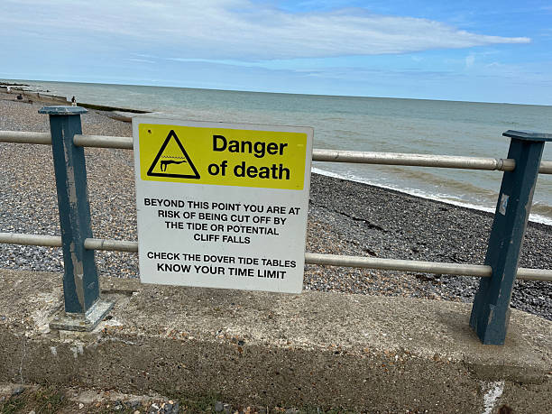 istock Danger Sign at Coastal Cliff 2235771164