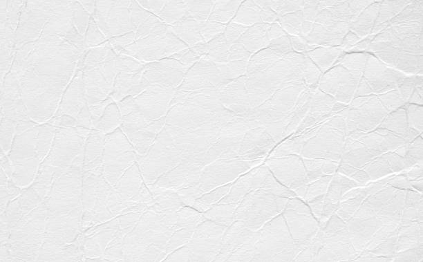 Texture of blank white crumpled paper background