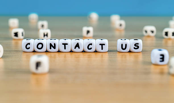 istock Block shapes with word contact us 2235784196