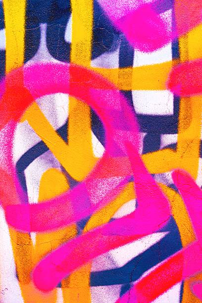 istock Vibrant Graffiti Pattern in Neon Pink, Orange, Blue for 90s Urban Aesthetic 2235799352