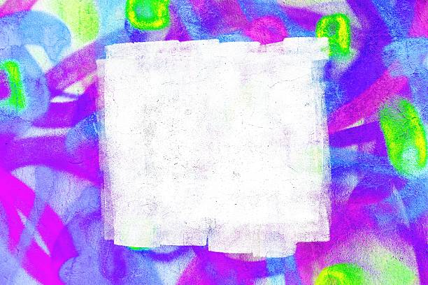 istock Abstract Neon Graffiti Background in Purple, Green for Y2K, 90s Style 2235799421