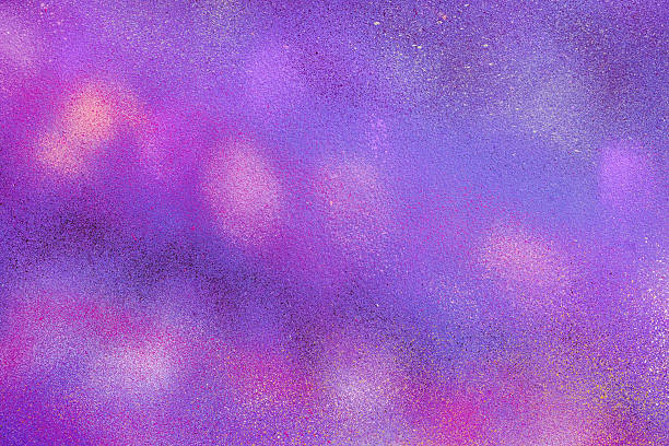 A fluid color gradient blends deep purple and plum into a silky abstract background, where defocused, blurred circle lights glow above a field of fine glitter. The wide central copy space works as an instant template for upscale marketing, limited-time sale headers, or VIP party invites. Its refined texture and quiet glamour evoke warm romance and high-end beauty, suiting winter-through-spring holiday promotions from christmas luxury drops to valentine campaigns.