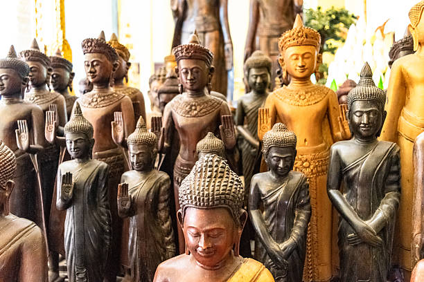 Naturalistic landscape with artificial features and Buddhist connotations