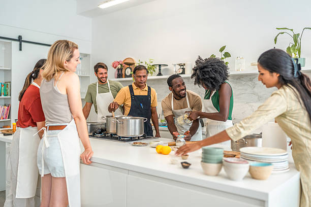 istock Joyful Cooking Lesson with Diverse Participants in Indian Cuisine Workshop 2235829538