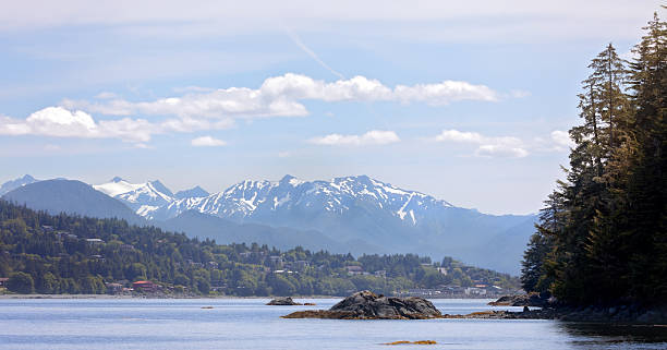 istock Snow capped mountain range behind Sitka Alaska 2235838559