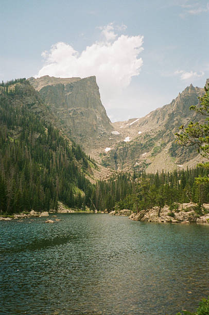 istock Scenic lake and mountain landscape under a blue sky. 2235838797