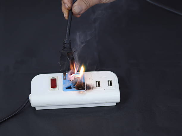 istock The image depicts a dangerous electrical hazard: 2235843816