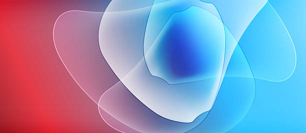 istock Abstract fluid shapes blend vibrant red, blue hues. Soft gradients create luminous, ethereal effect. Smooth transitions suggest movement, energy. 2235844153