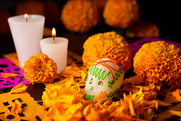 istock day of the dead sugar skull offering altar 2235844763