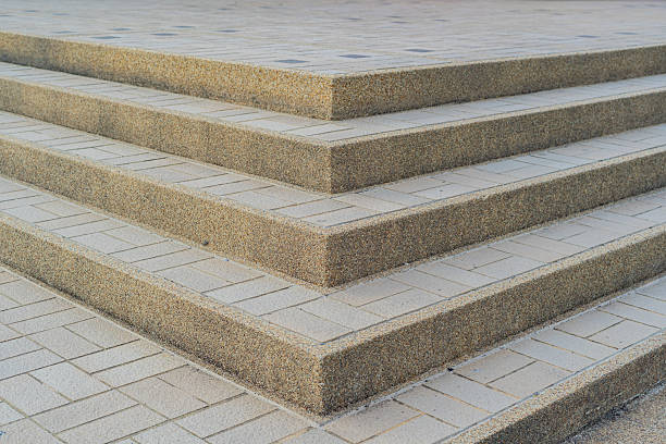 istock Concrete stairs leading up to the office building 2235848889