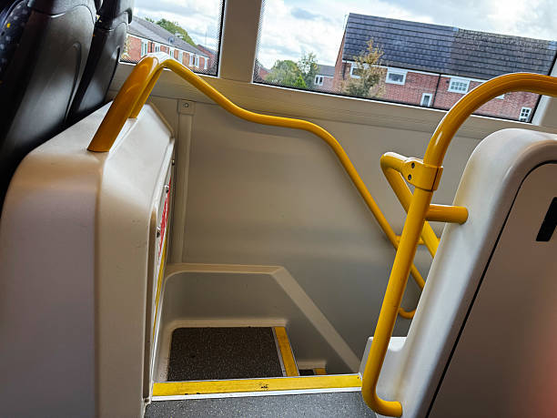istock Interior view of a double-decker bus staircase in Manchester, UK 2235855367